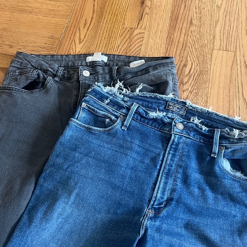 Two pairs of skinny jeans